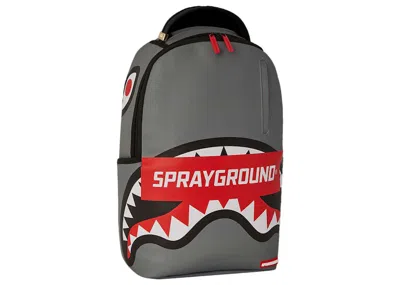 Pre-owned Sprayground Core Dlxsv Backpack In Grey/red