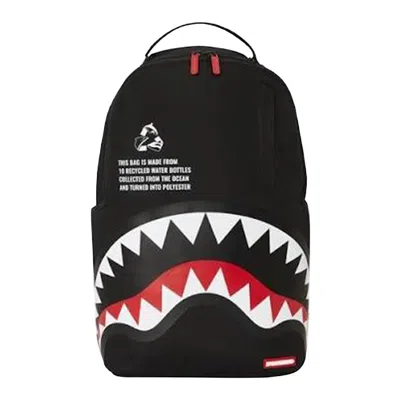 Pre-owned Sprayground Core Recycled Shark Dlxsr Backpack 'black/red' | Men's Size Onesize