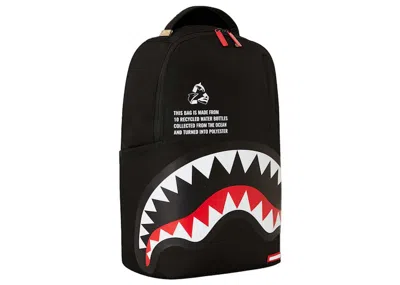 Pre-owned Sprayground Core Recycled Shark Dlxsr Backpack In Black/red