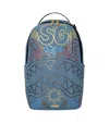 Sprayground Denim-texture Backpack In Blue