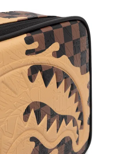 Sprayground Designer Drip Pouch In Brown