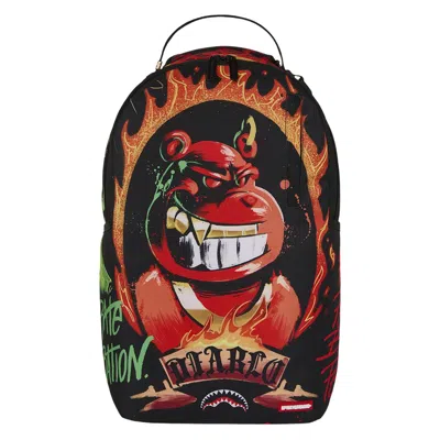 Pre-owned Sprayground Diablo Billion Burnin Backpack 'multicolor' | Multi-color | Men's Size Onesize