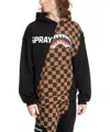 Sprayground Diag Split Sip Vanquish Hoodie In Brown