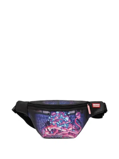 Sprayground Diamond Heist Savvy Belt Bag In Blue