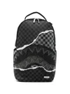 Sprayground Diamond Tear Checkerboard-pattern Backpack In Black