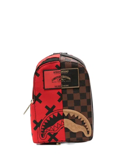 Sprayground Divide & Conquer Check-print Backpack In Red