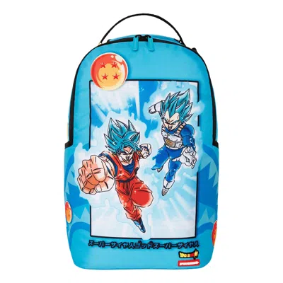Pre-owned Sprayground Dragon Ball Z Super Saiyan Blue Goku And Vegeta Backpack 'multicolor' | Multi-color | Me