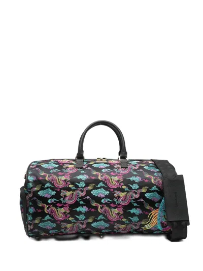 Sprayground Dragon Print Luggage Bag In Multi