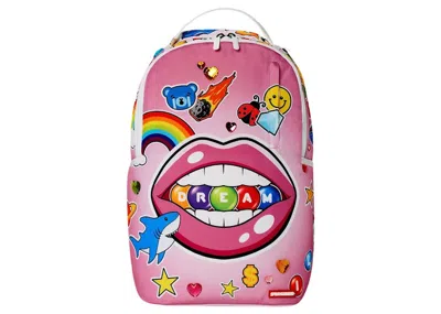 Pre-owned Sprayground Dream Lips (dlxsr) Backpackin Pink