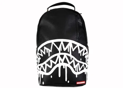 Pre-owned Sprayground Drip Shark Central Dlxsv Backpack In Black/white