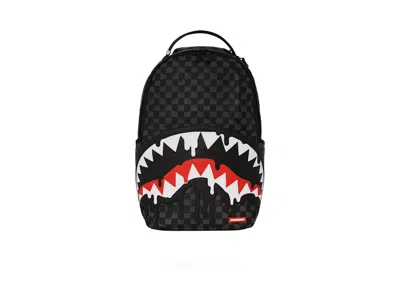 Pre-owned Sprayground Dripping Sharks In Paris Dlxv Backpack In Black/red In Multi