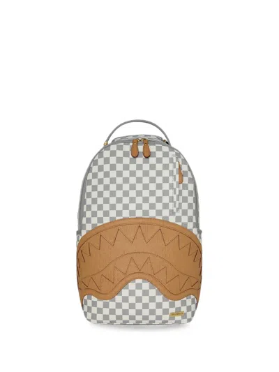 Sprayground Kids' Embossed Checkered Backpack In Brown