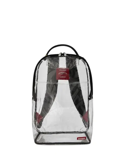 Sprayground Embossed Graff Clear Backpack In Metallic