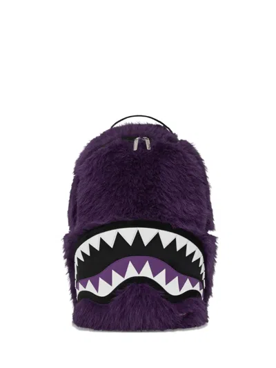 Sprayground Faux-fur Backpack In Purple