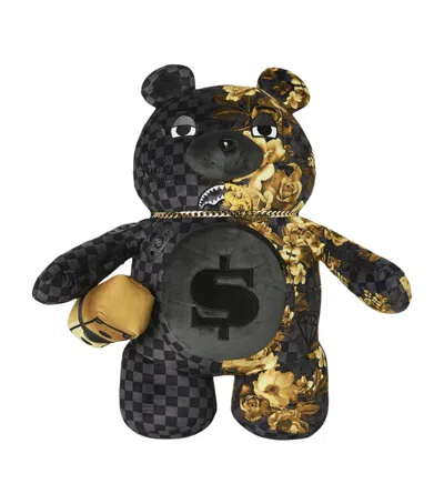 Sprayground Floral Remix Moneybear Backpack In Gold