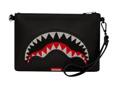 Pre-owned Sprayground Fly Knit Crossover Pochette In Black