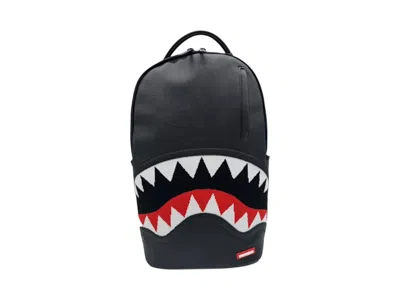 Pre-owned Sprayground Fly Knit Mouth Dlx Satin Backpack In Black