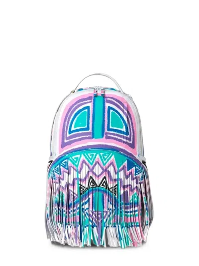 Sprayground Fringed Graphic-print Backpack In Multi