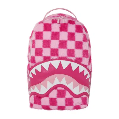 Pre-owned Sprayground Furzilla Shark Backpack 'pink Check' | Men's Size Onesize