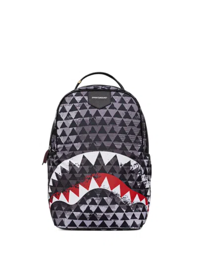 Sprayground Geometric-print Shark-mouth Backpack In Multi