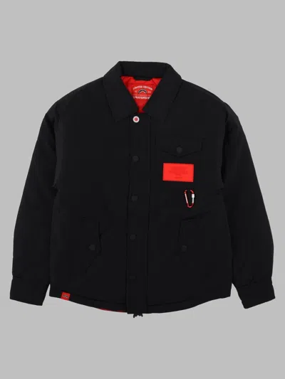 Sprayground Gorpecore Padded Nylon Shirt Blk In Black