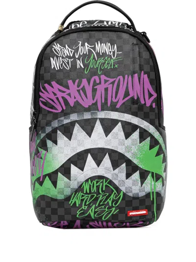 Sprayground Graffiti-print Backpack In Black
