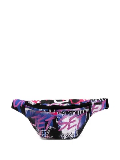 Sprayground Graffiti-print Belt Bag In Blue