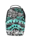 Sprayground Graffiti-print Checkered Backpack In Blue