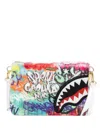 Sprayground Graffiti-print Clucth Bag In Multi