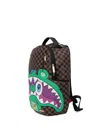 Sprayground Graphic-print Checked-pattern Backpack In Brown
