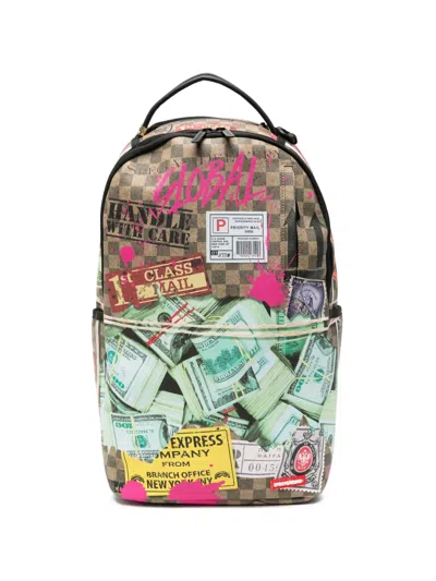 Sprayground Graphic-print Checkered Backpack In Multi