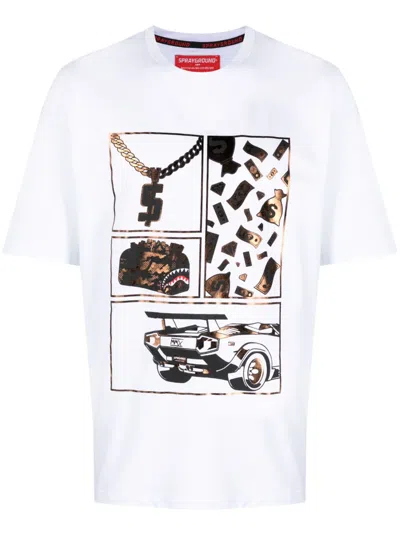 Sprayground Graphic-print Crew-neck T-shirt In Multi