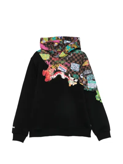 Sprayground Kids' Graphic-print Hoodie In Black