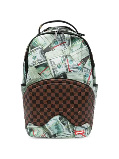 Sprayground Graphic-print Shark Mouth Backpack In Orange