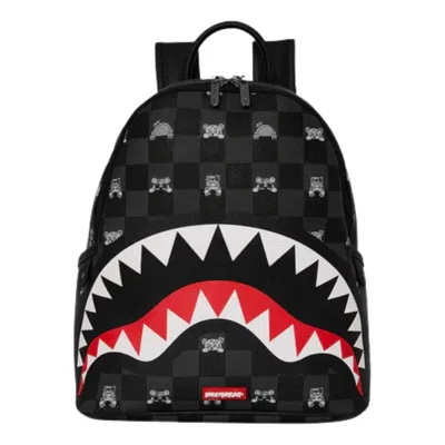 Sprayground Gray Peeking Character Check Savage Backpack 'black'