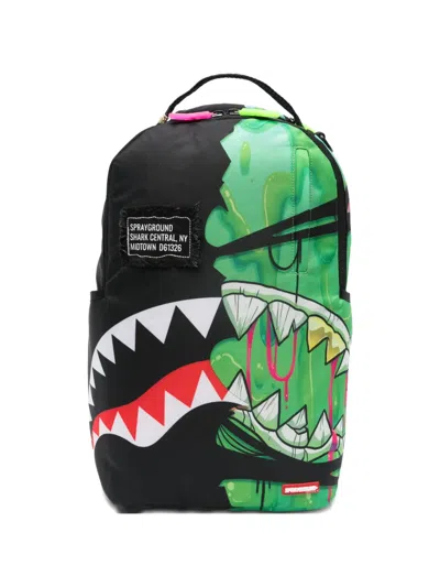 Sprayground Halloween Shark Central Drip Split Backpack In Black