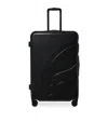 Sprayground Hard-shell Sharkitecture Check-in Suitcase In Black