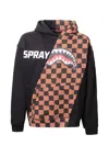 Sprayground Diag Split Sip Vanquish Hoodie In Marrone/nero