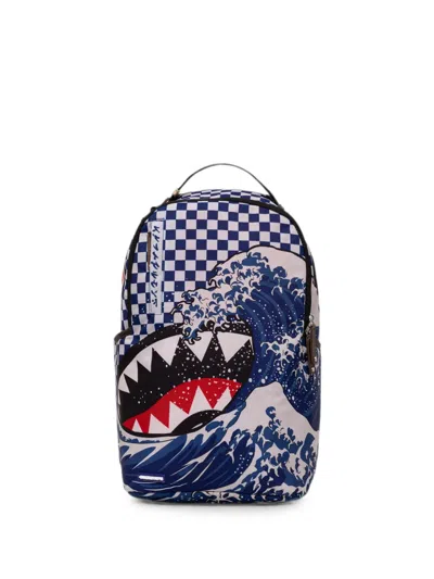 Sprayground Ichimatsu-moyō Camokawa Backpack In Blue