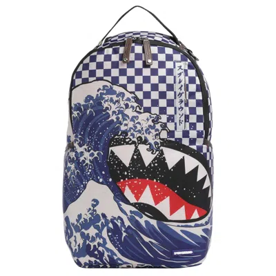Pre-owned Sprayground Ichimatsu-moyo Camokawa Backpack 'blue' | Men's Size Onesize