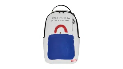Pre-owned Sprayground Keith Haring Big Blue Purse Art Backpack In Multi