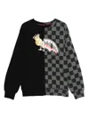 Sprayground Kid Checkerboard Sweatshirt In Black