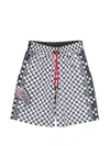Sprayground Kid Checkered-pattern Shorts In Multi