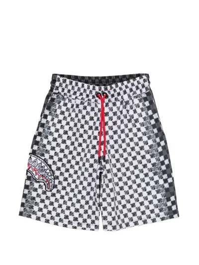 Sprayground Kid Kids' Checkered-pattern Shorts In Multi