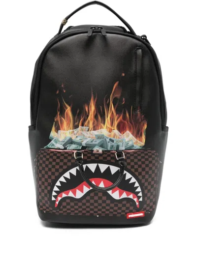 Sprayground Kid Kids' Graphic-print Backpack In Black