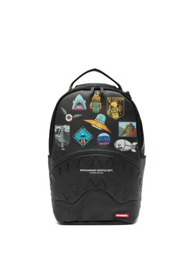 Sprayground Kid Kids' Graphic-print Backpack In Black