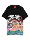 Sprayground Kid Graphic-print T-shirt In Black