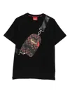 Sprayground Kid Graphic-print T-shirt In Black