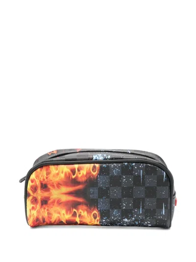 Sprayground Kid Kids' Graphic-print Zip Pouch Bag In Black