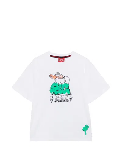 Sprayground Kid Kids' Graphic-print T-shirt In White